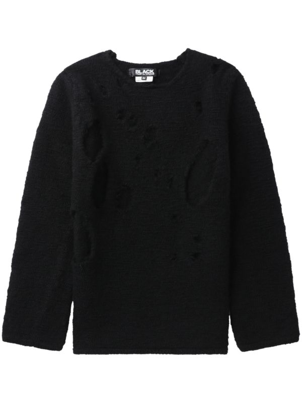 Black Comme Des Garçons ダメージ セーター | ブラック | FARFETCH JP