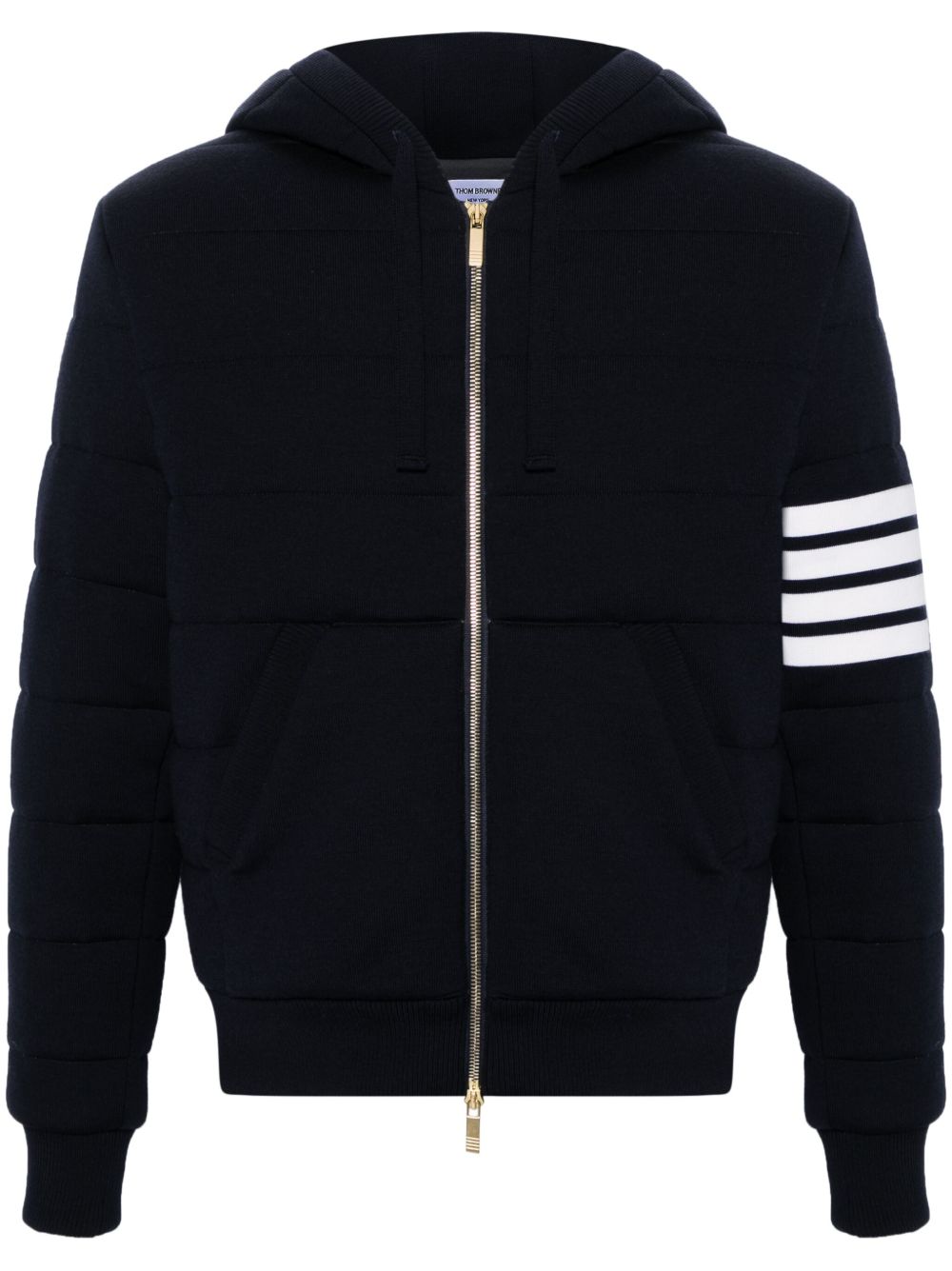 Thom Browne 4-Bar Stripe Hooded Jacket | Blue | FARFETCH