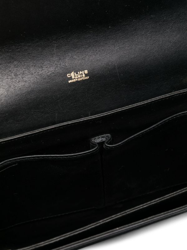 Celine Pre-Owned 1970s ロゴ フラップ ショルダーバッグ | ブラック