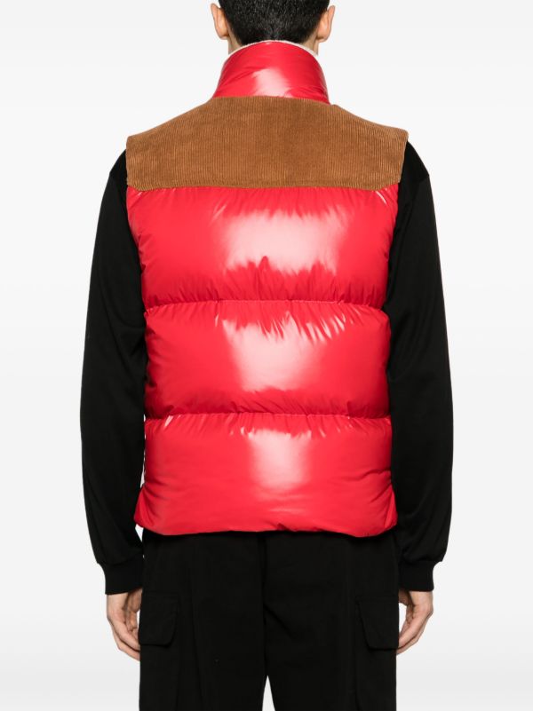 Moncler Ardeche ロゴ ダウンベスト | レッド | FARFETCH JP