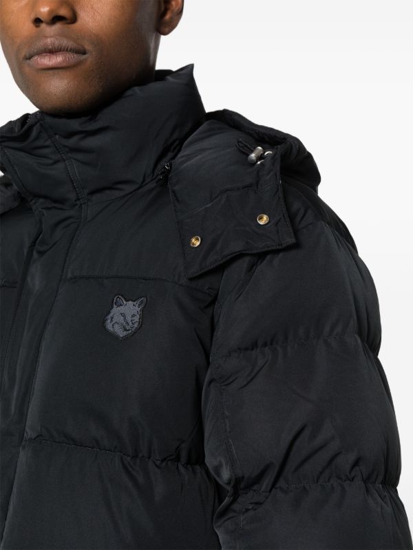Maison Kitsuné フーデッド ダウンジャケット | ブラック | FARFETCH JP