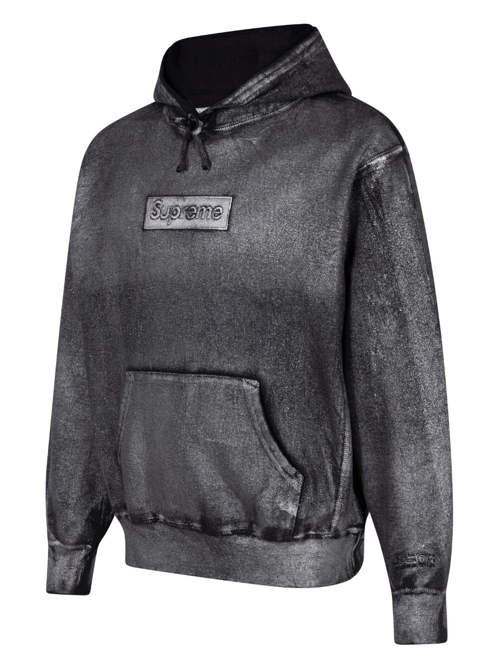 Supreme x MM6 Maison Margiela Foil Box Logo Hoodie | Black