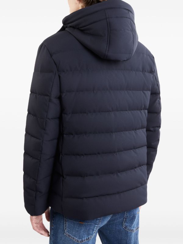 Fay フェイ ダウンジャケットコートネイビーブルー紺色 ダブルフロント