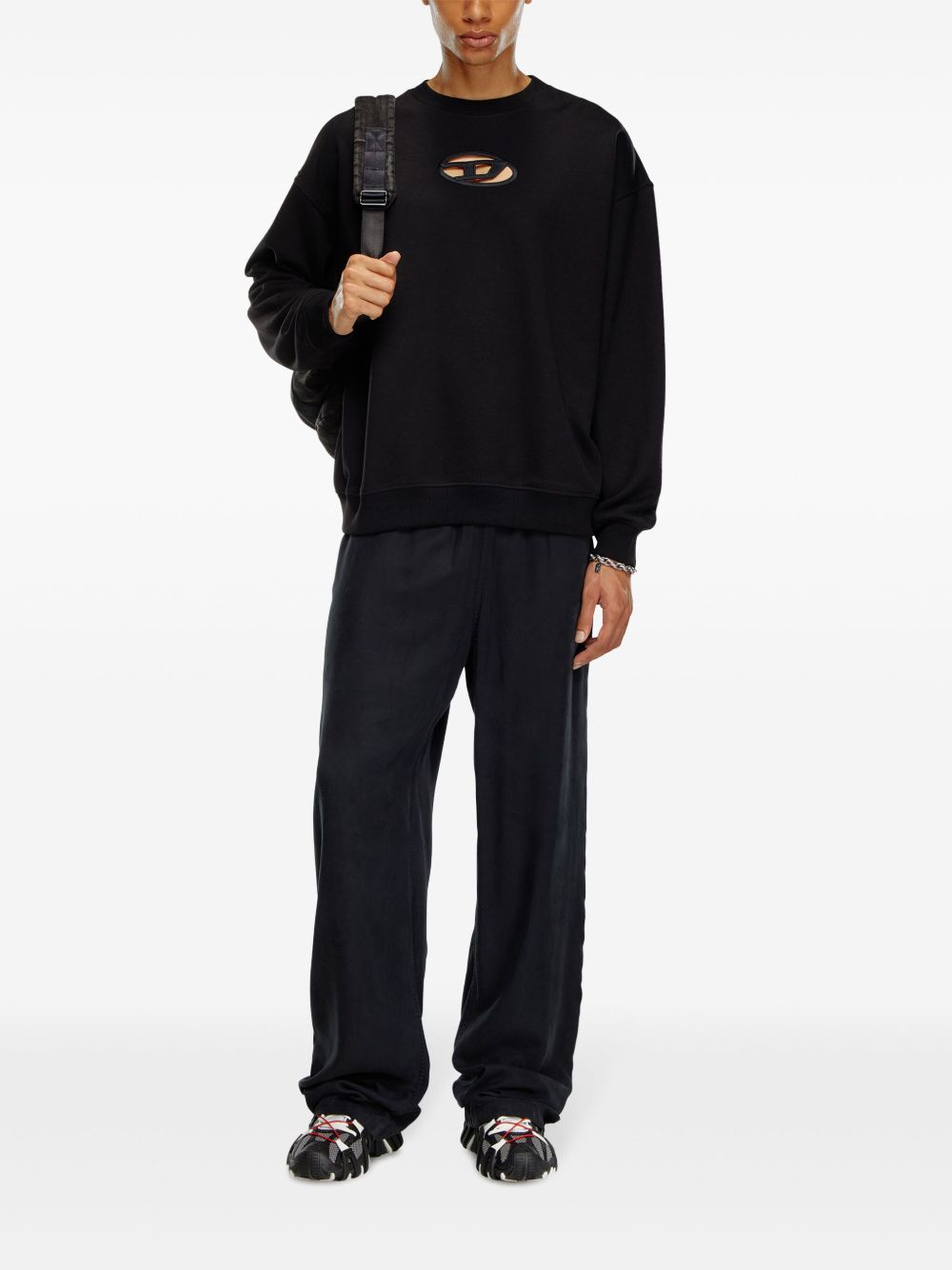 Diesel カットアウト スウェットシャツ | ブラック | FARFETCH JP