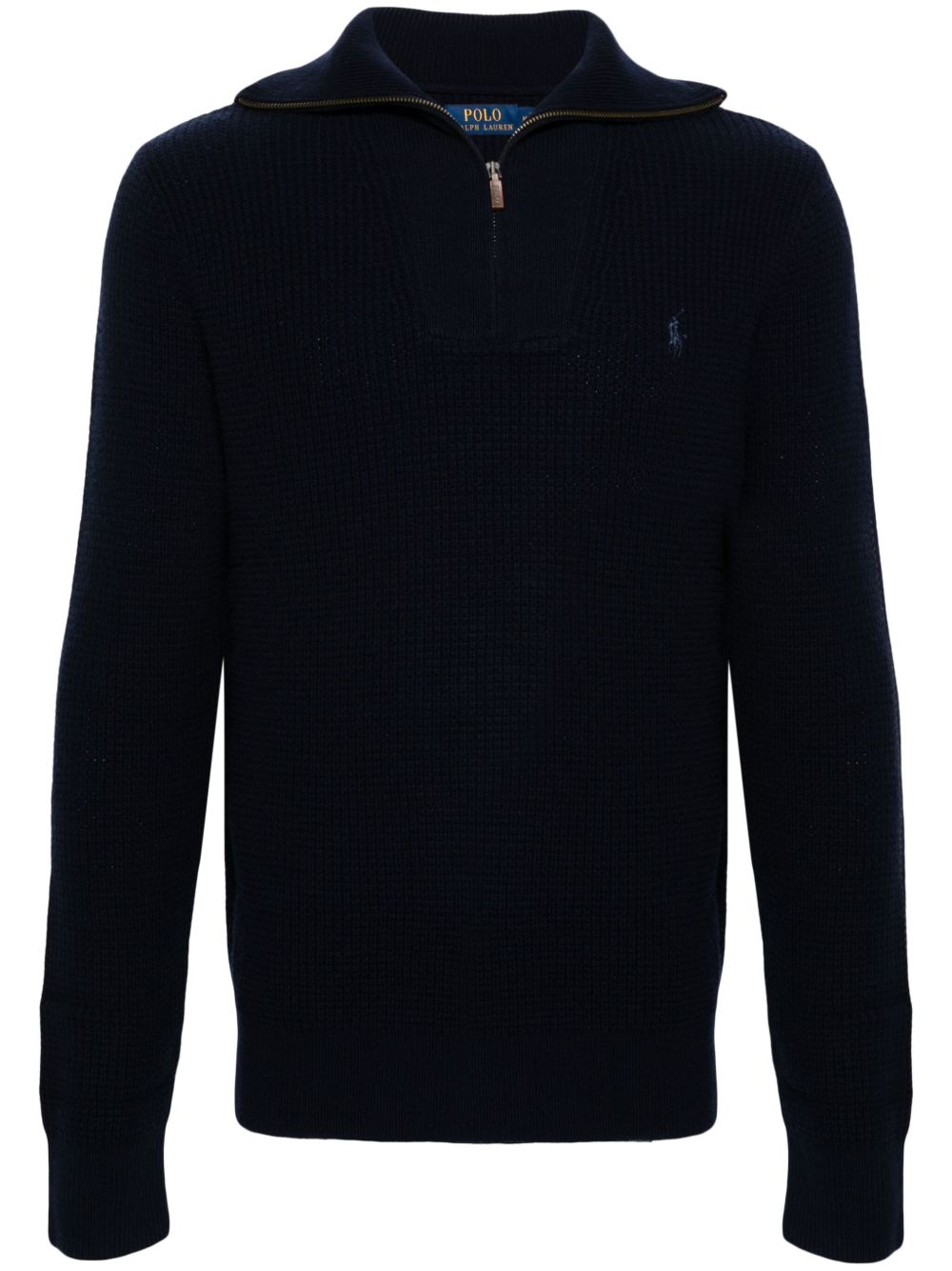 Polo Ralph Lauren Suéter De Tejido Gofrado Con Cierre | Azul