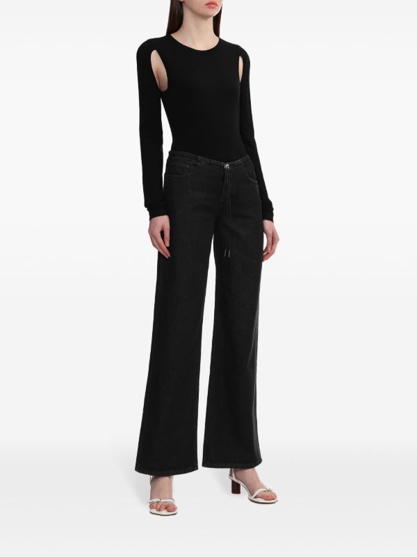 Helmut Lang カットアウト ファインニットセーター | ブラック