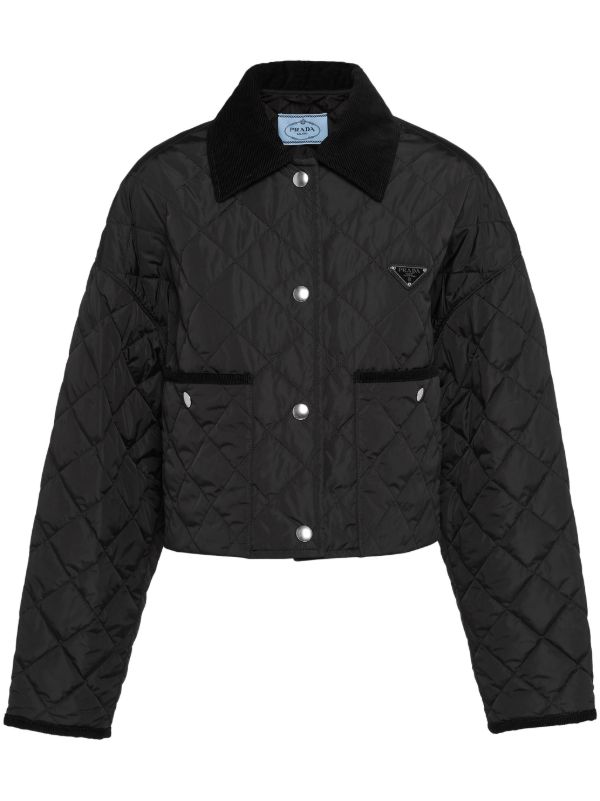 Prada Re-Nylon キルティング ジャケット | ブラック | FARFETCH JP