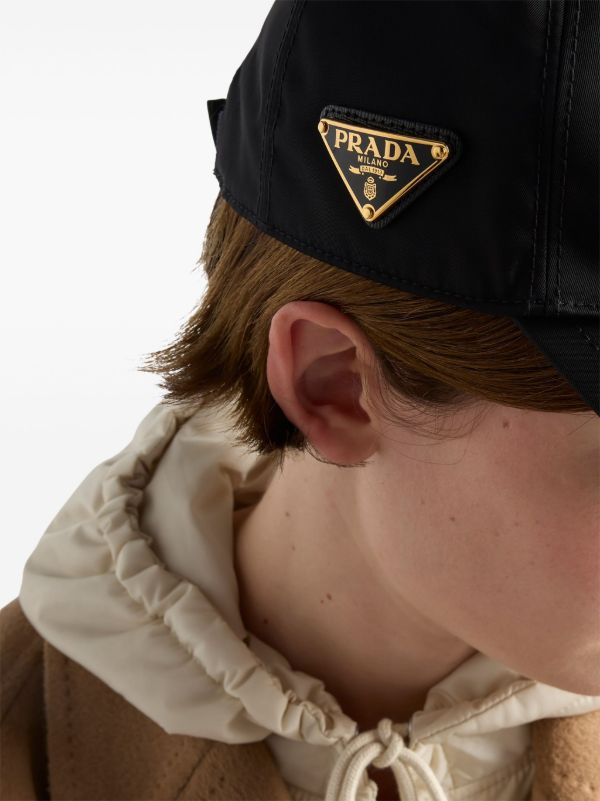 Prada Re-Nylon Baseball Cap | Black | FARFETCH