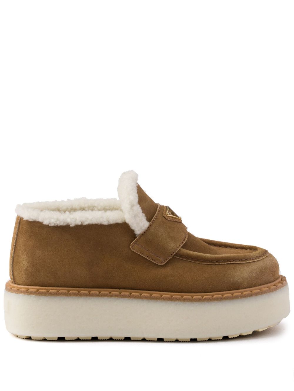 Prada スエード ローファー | ブラウン | FARFETCH JP