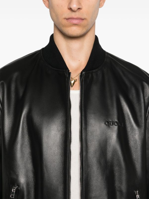 Gucci logo-embroidered Bomber Jacket | Black | FARFETCH