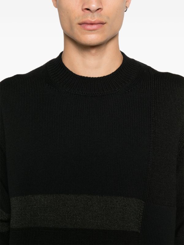 Comme Des Garçons Homme ribbed-knit Sweater | Black | FARFETCH