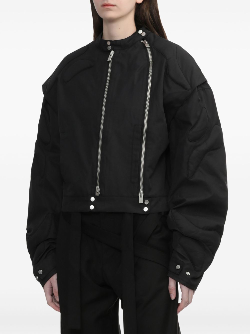 HELIOT EMIL zip-detail Bomber Jacket | Black | FARFETCH