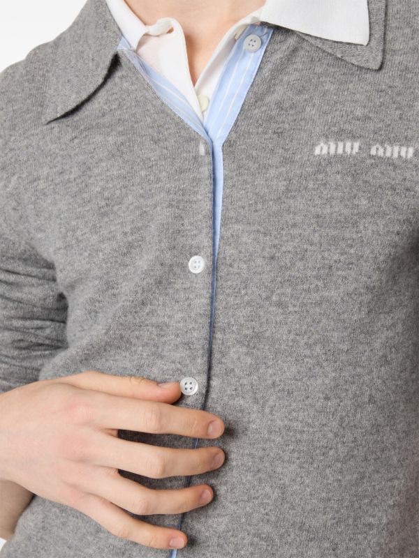 Miu Miu Cashmere Cardigan | Grey | FARFETCH