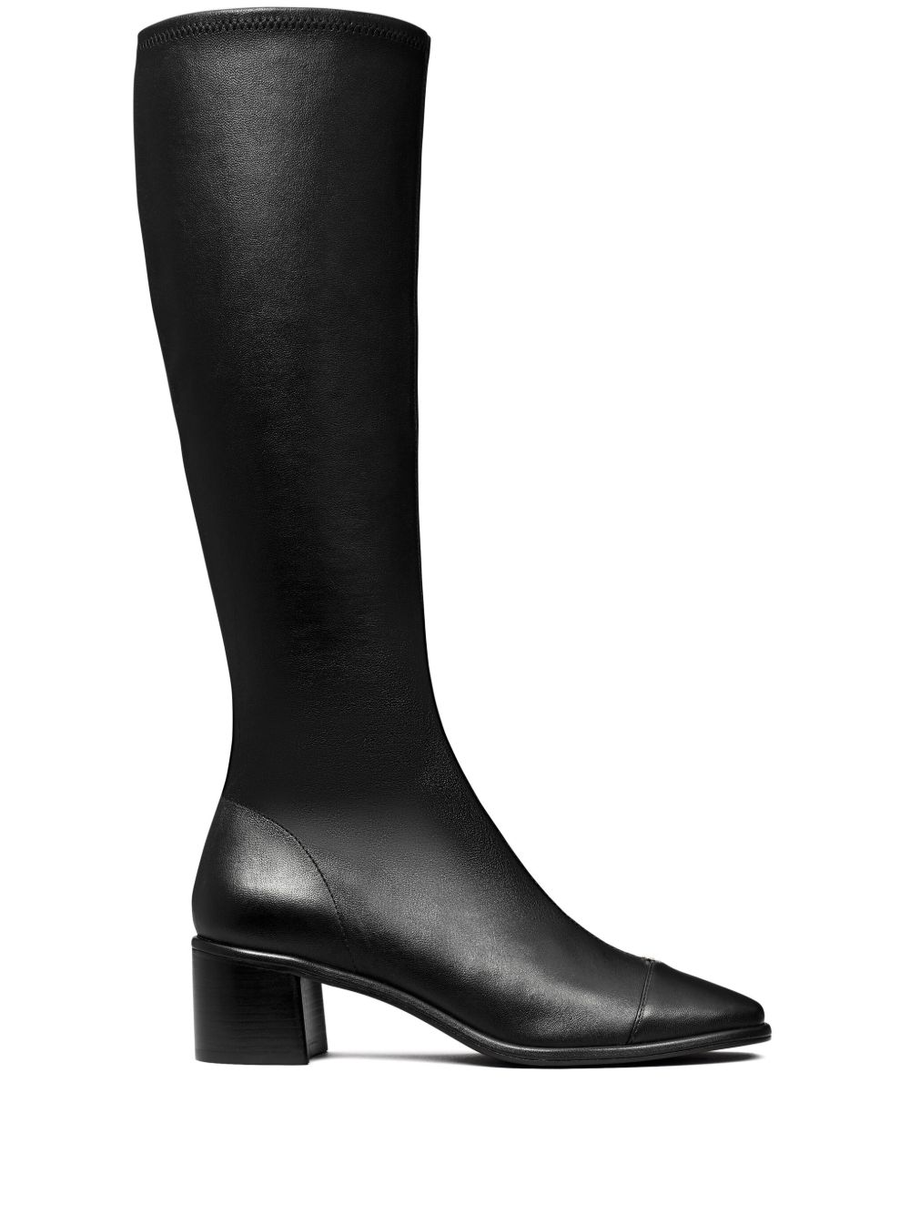 Tory Burch TORY LEATHER CAP-TOE KNEE HIGH BOOT 55MM | FARFETCH