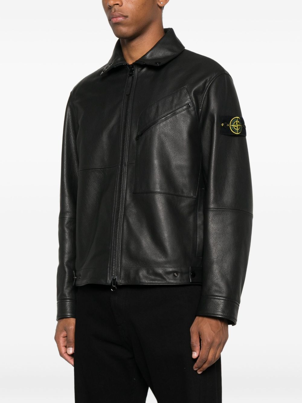 Stone Island ジップアップ ジャケット | ブラック | FARFETCH JP
