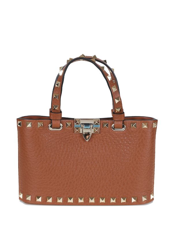 Valentino Garavani ミニ ロックスタッズ トートバッグ | ブラウン