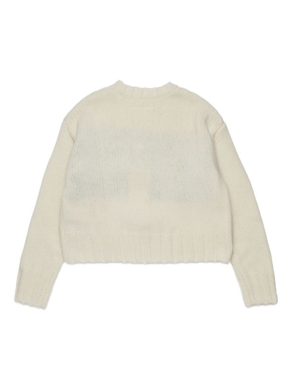 MM6 Maison Margiela Kids インターシャニット セーター | ホワイト