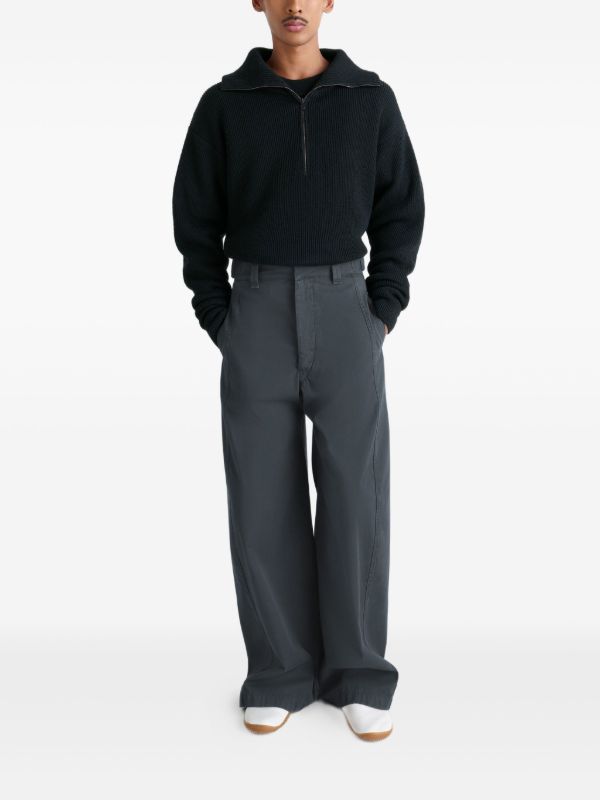 LEMAIRE ハーフジップ セーター | ブラック | FARFETCH JP