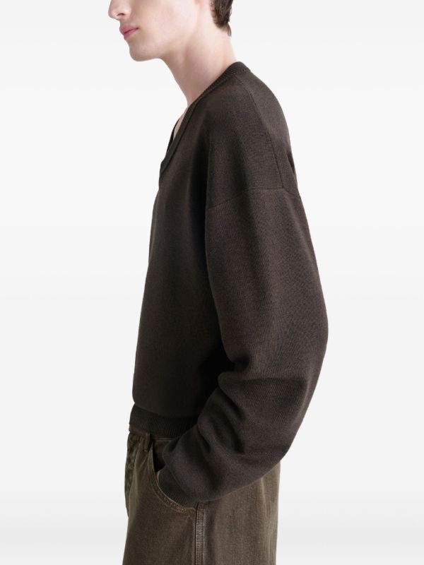 LEMAIRE Vネック セーター | ブラウン | FARFETCH JP