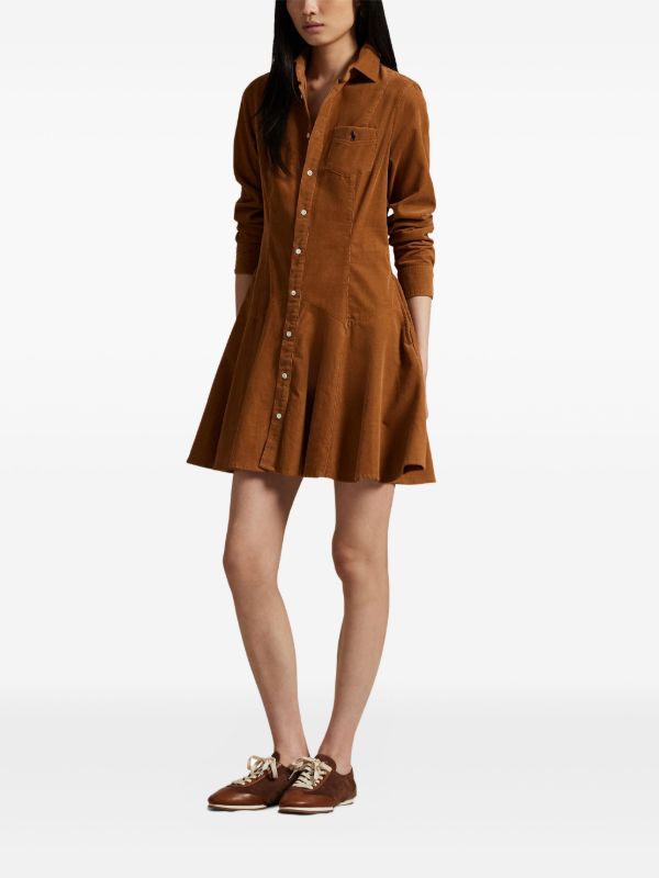 Polo Ralph Lauren コーデュロイ シャツドレス | ブラウン | FARFETCH JP