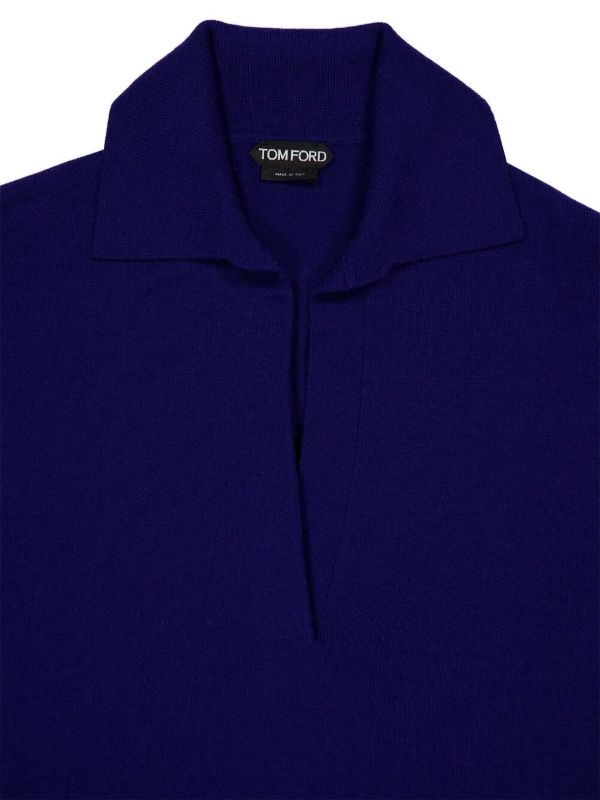 TOM FORD カシミア Vネックトップ | ブルー | FARFETCH JP
