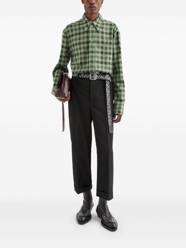 Jil Sander チェック シャツ | グリーン | FARFETCH JP