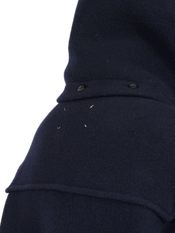 Maison Margiela Wool Duffle Coat | Blue | FARFETCH