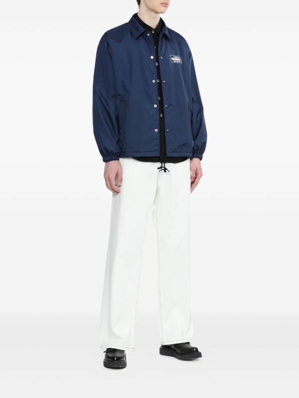 Neighborhood Drawstring logo-patch Coach Jacket | Blue | FARFETCH ID