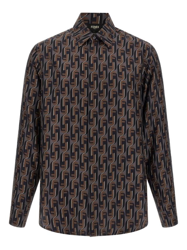 FENDI フェンディニティ シャツ | ブラウン | FARFETCH JP