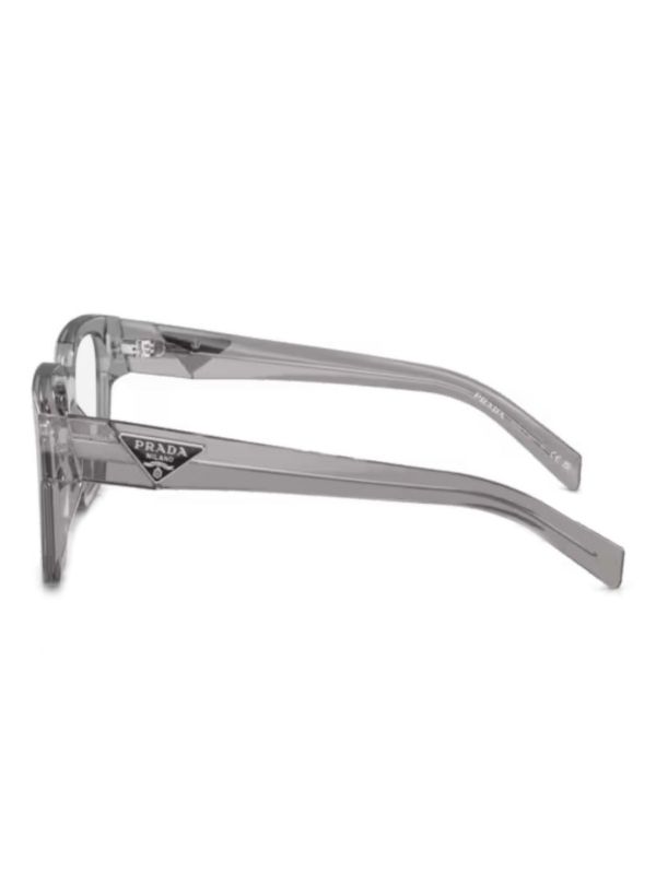 Prada Eyewear スクエアメガネフレーム | グレー | FARFETCH JP