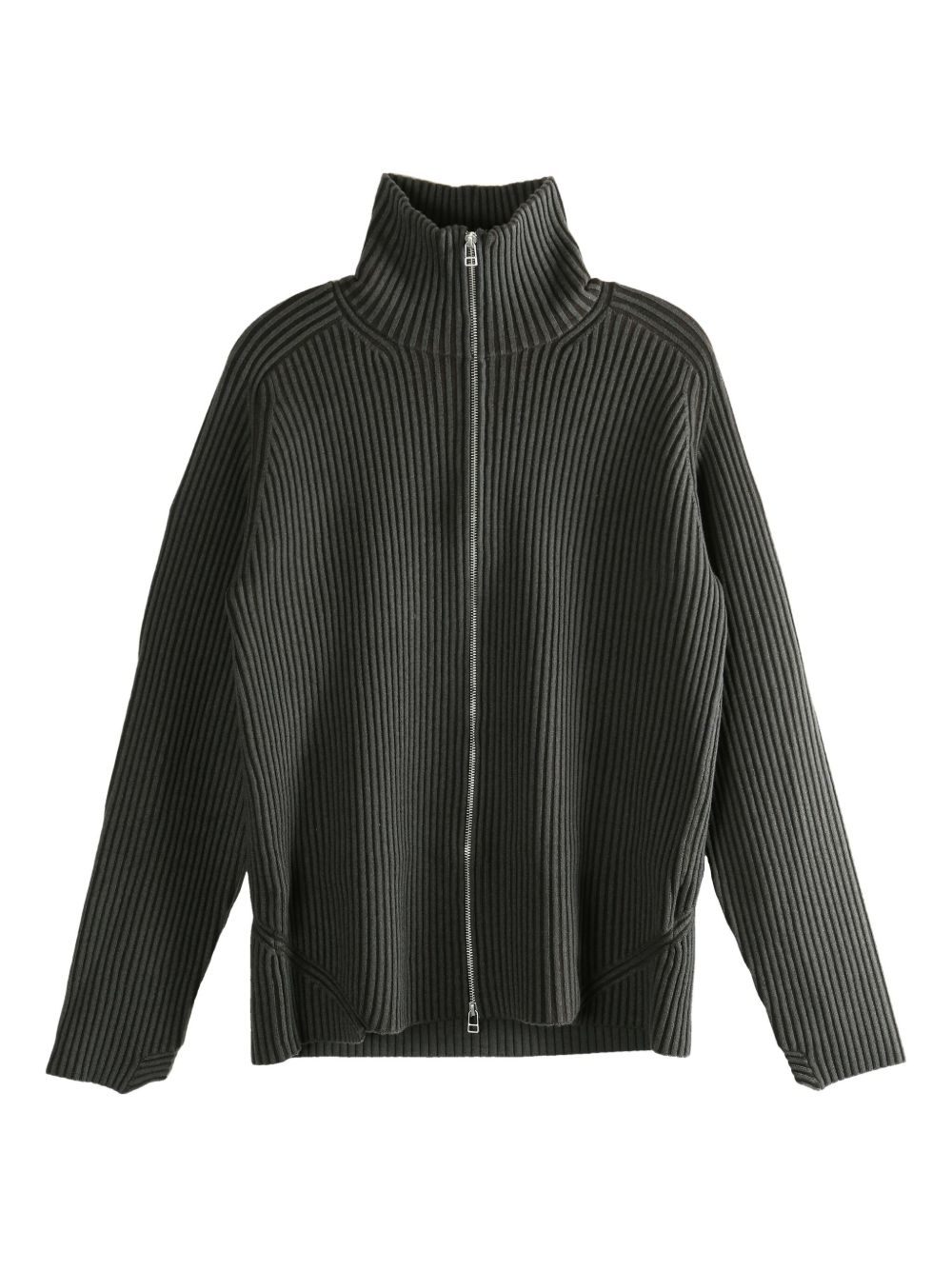 Omar Afridi Ribbed zip-up Cardigan | Grey | FARFETCH