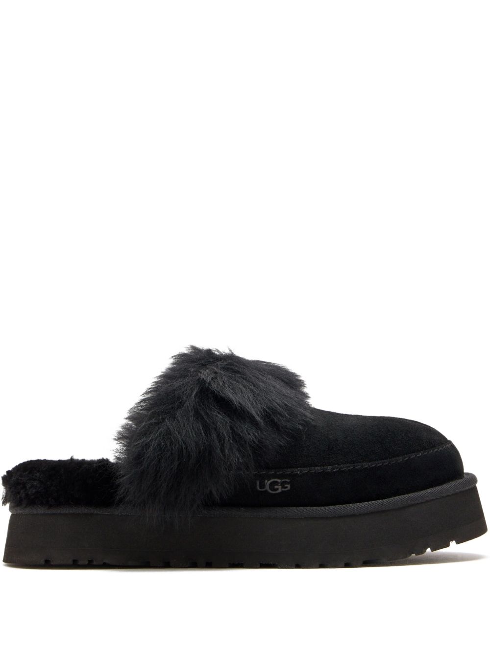 UGG Disquette Chalet Suede Slippers | Black | FARFETCH