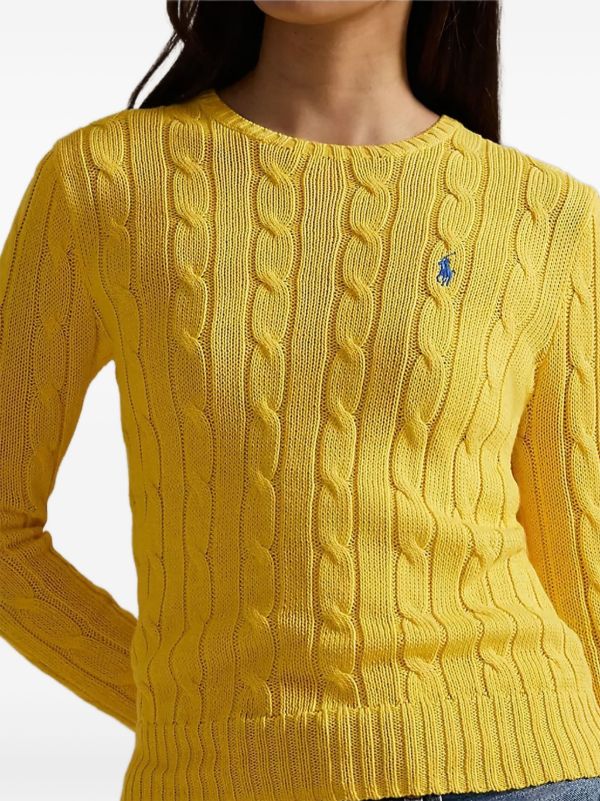 Polo Ralph Lauren ケーブルニット セーター | イエロー | FARFETCH JP