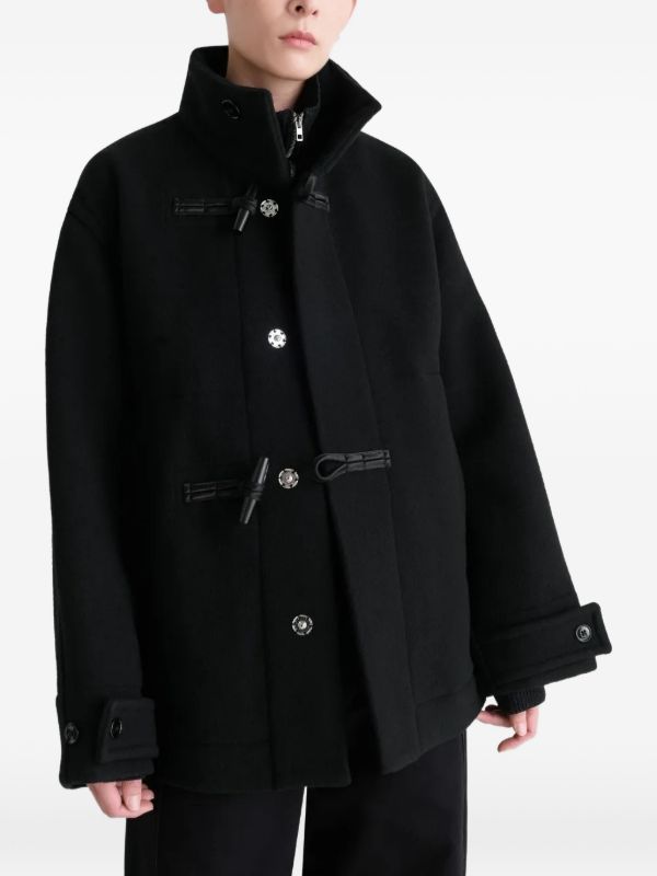 LEMAIRE ベルテッド ダッフルコート | ブラック | FARFETCH JP