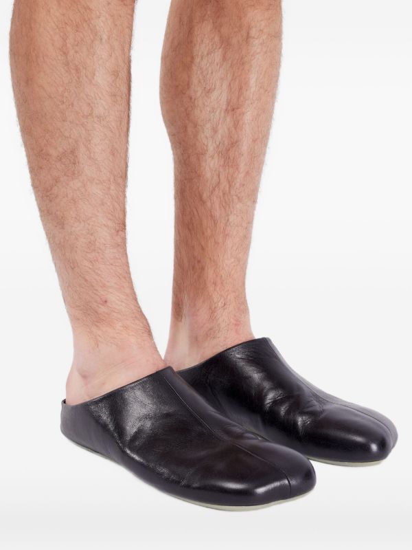 MM6 Maison Margiela square-toe Slippers | Black | FARFETCH