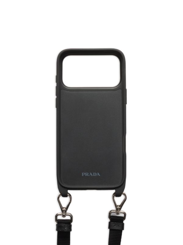 Prada iPhone 17 Pro Max サフィアーノレザーケース | ブラック