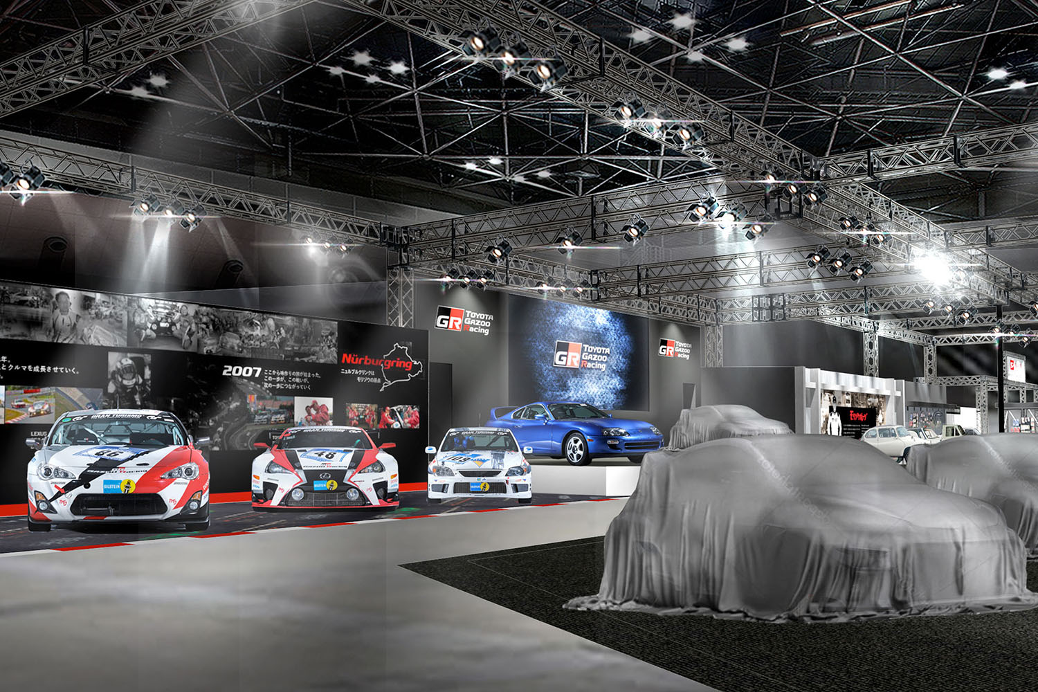 東京オートサロン2025のTGRブースは「ニュルブルクリンクでのクルマ