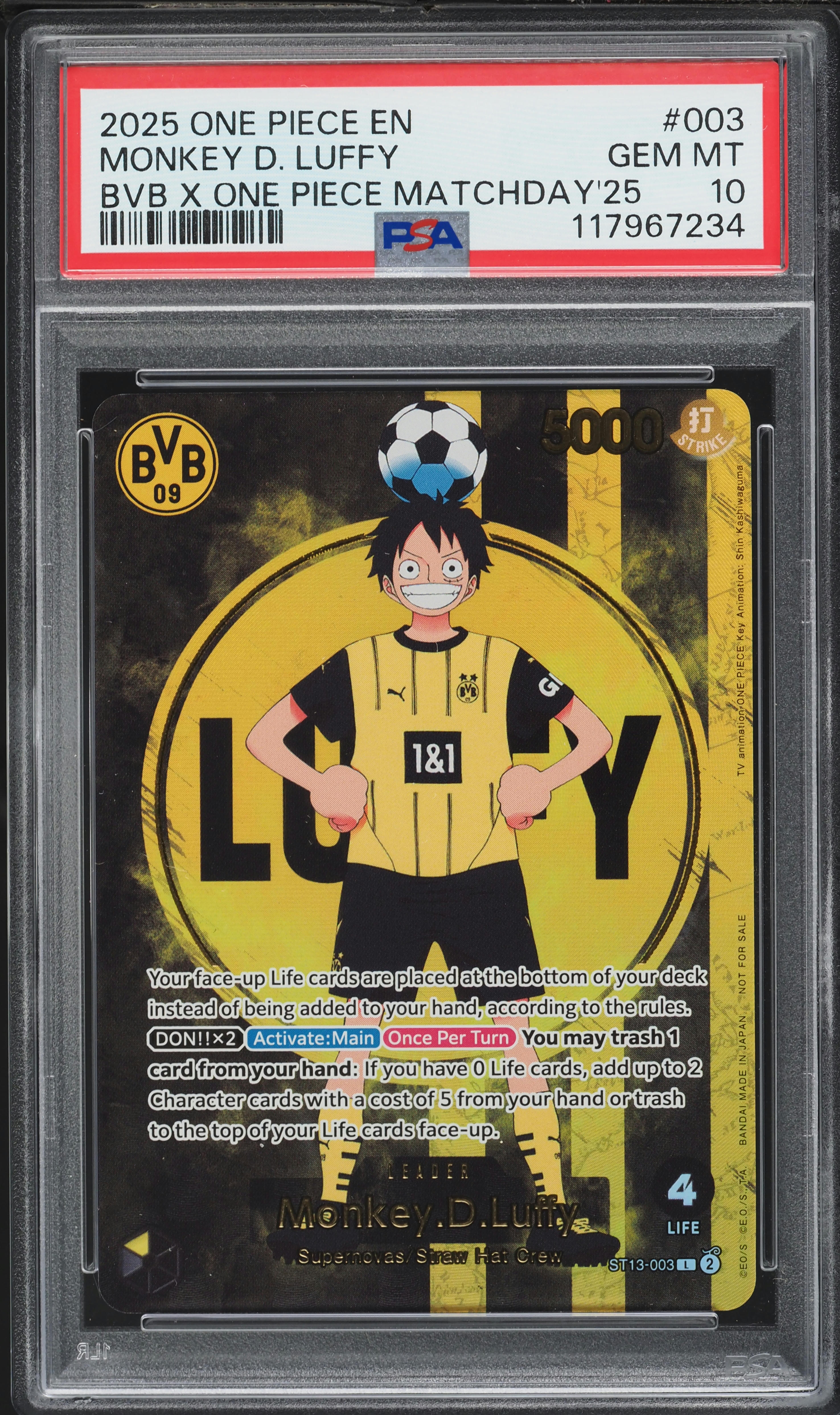 2025 One Piece Promos BVB Match Day Leader Monkey D. Luffy #ST13