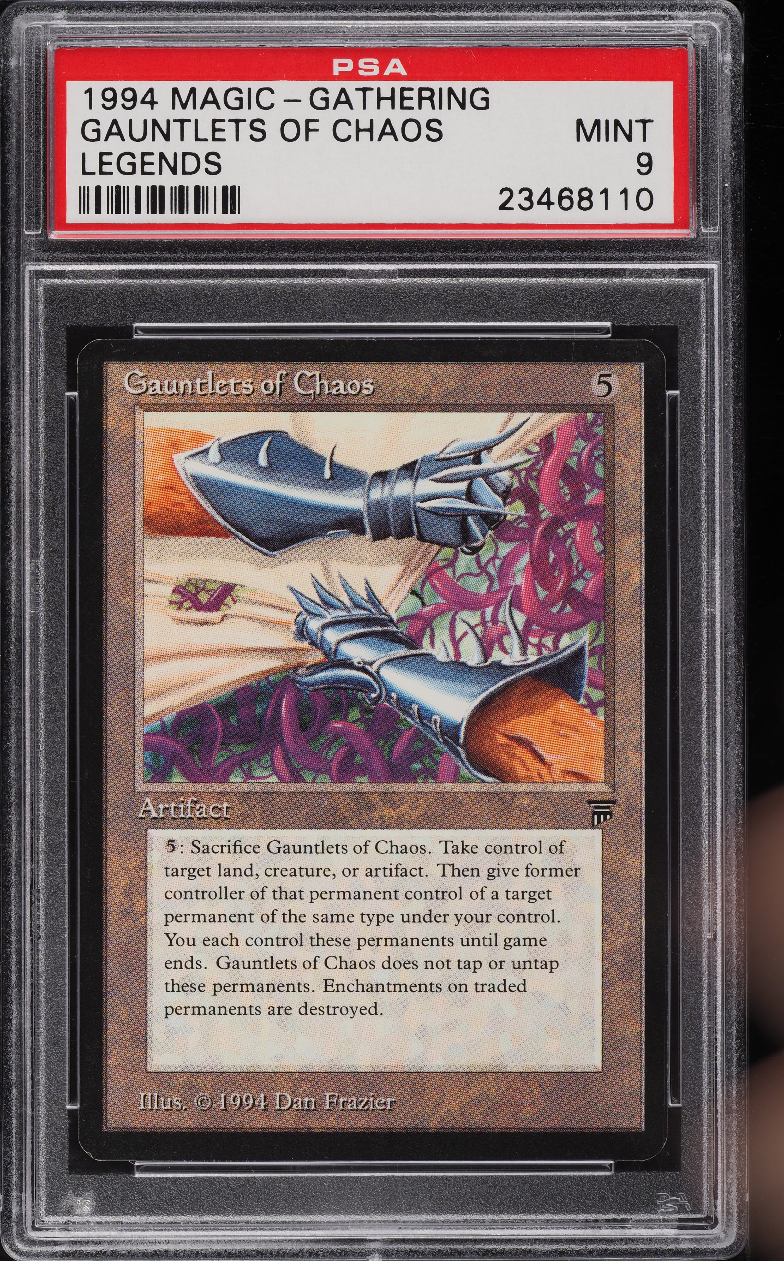 1994 Magic The Gathering MTG Legends Gauntlet of Chaos PSA 9 MINT