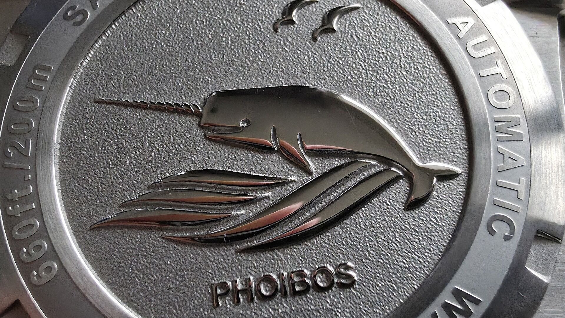 PHOIBOS Narwhal 200M Automatic Diver Watch PY061F Orange Agate