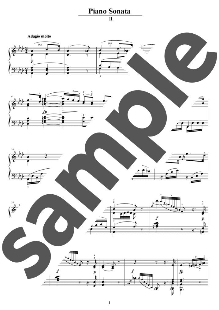 ピアノ楽譜】ピアノ・ソナタ 第1番 ヘ短調 第3楽章 / L.v.Beethoven