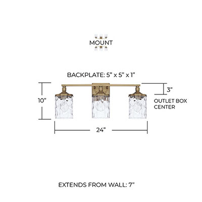 Colton 3-Light Vanity | Capital Lighting Fixture Company