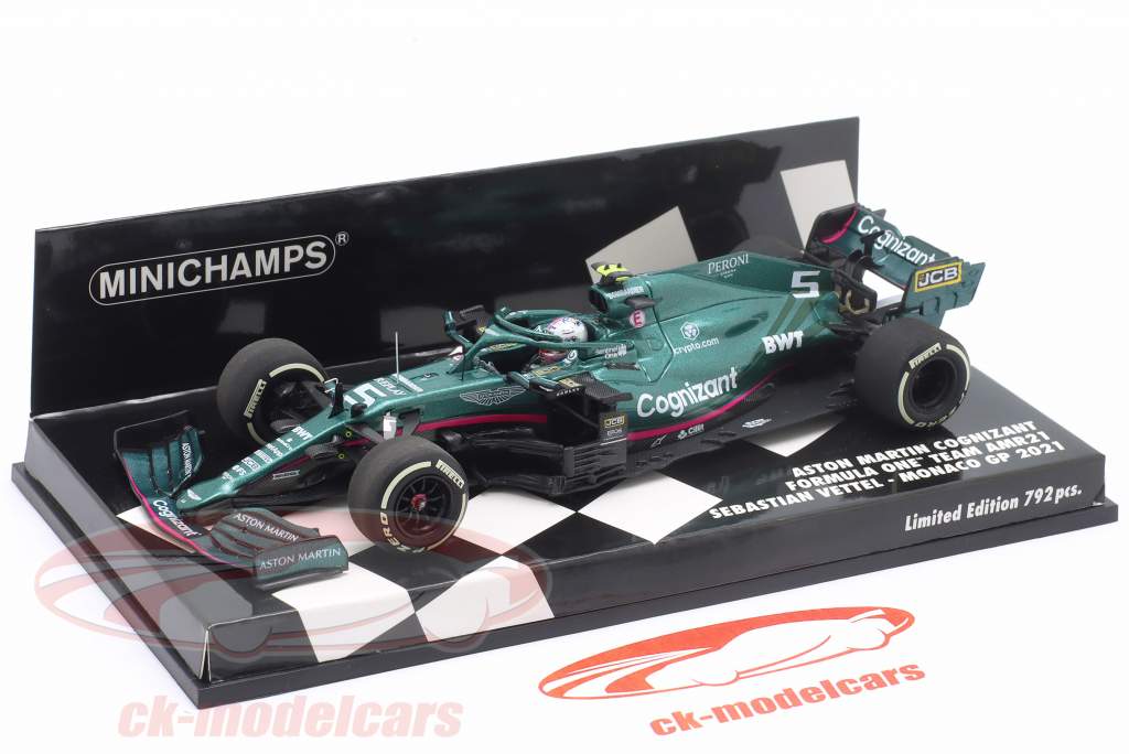 Minichamps 1:43 S. Vettel Aston Martin AMR21 #5 5th Monaco GP