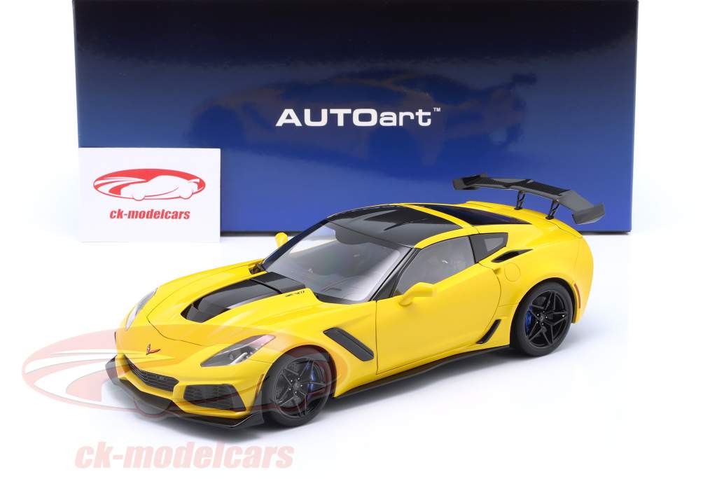 AUTOart 1:18 Chevrolet Corvette C7 ZR1 建設年 2019 racing 黄色