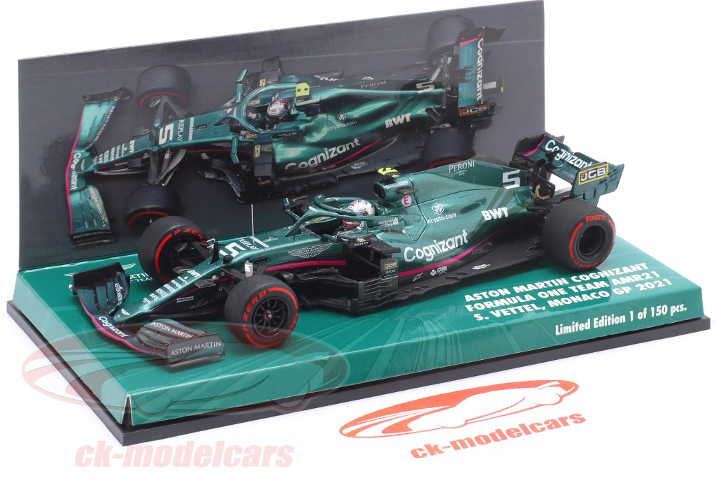 Minichamps 1:43 S. Vettel Aston Martin AMR21 #5 5th Monaco GP