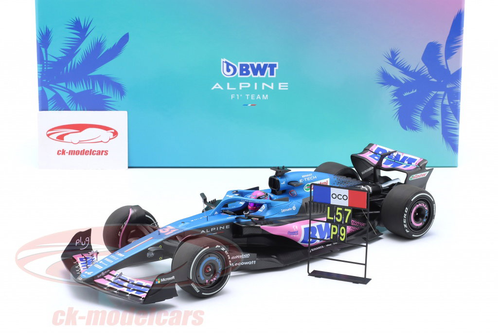Minichamps 1:18 Esteban Ocon Alpine A523 #31 9th Miami GP Formula