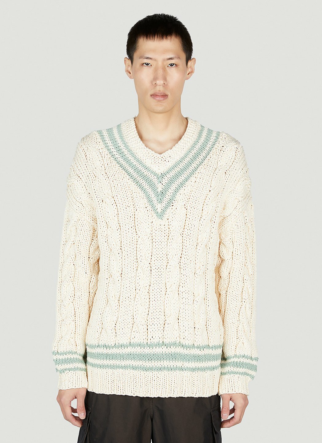 Visvim V-Collegium Cable Knit Sweater Visvim