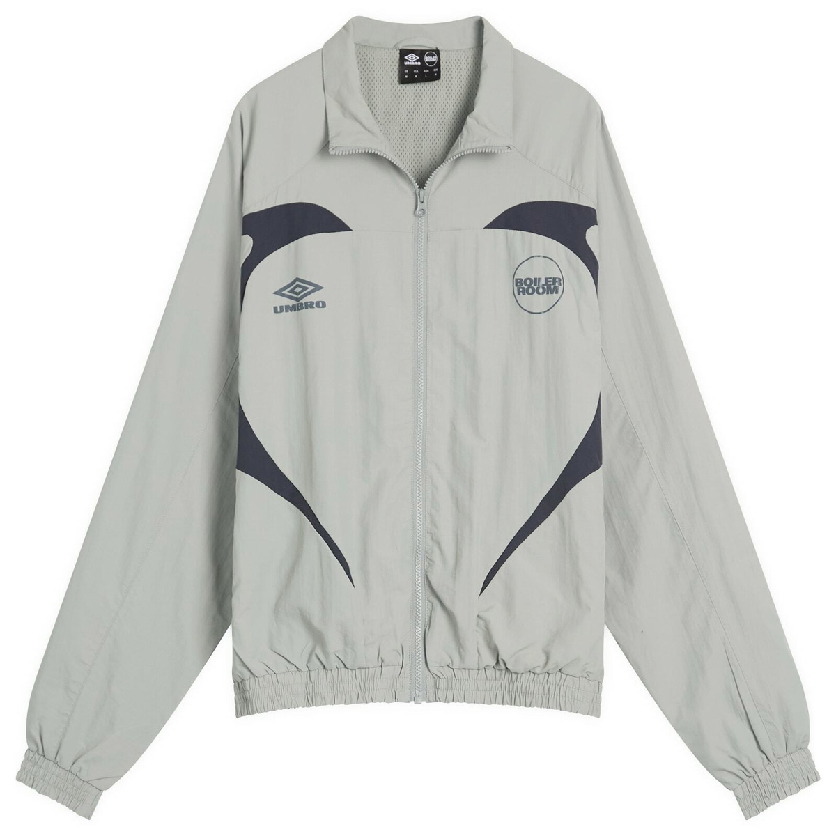 Boiler Room Men's x Umbro Shell Track Jacket in Grey Boiler Room