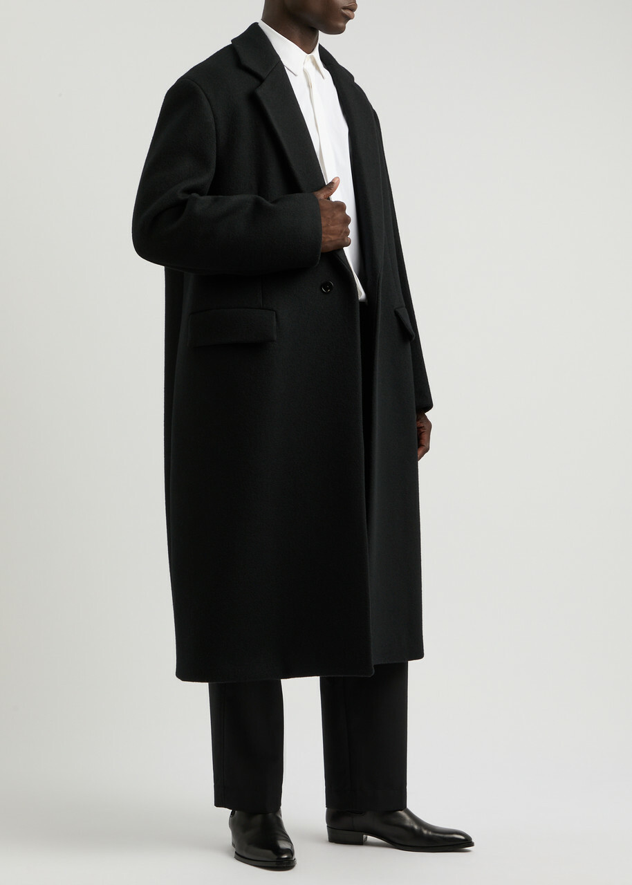 Jil Sander Wool Coat Black Jil Sander