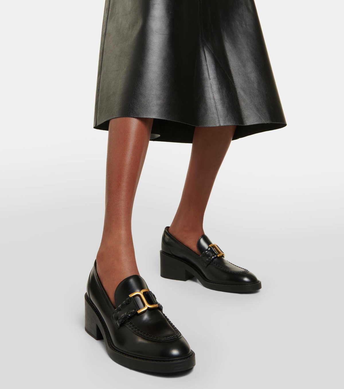 Chloé Marcie leather loafer pumps Chloe